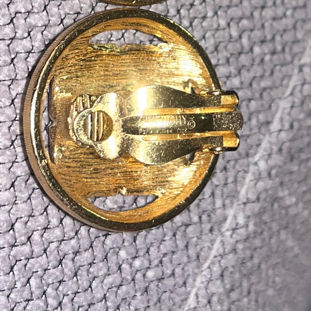 Givenchy Gold Toned Clip on Earrings - Picture 4 of 4